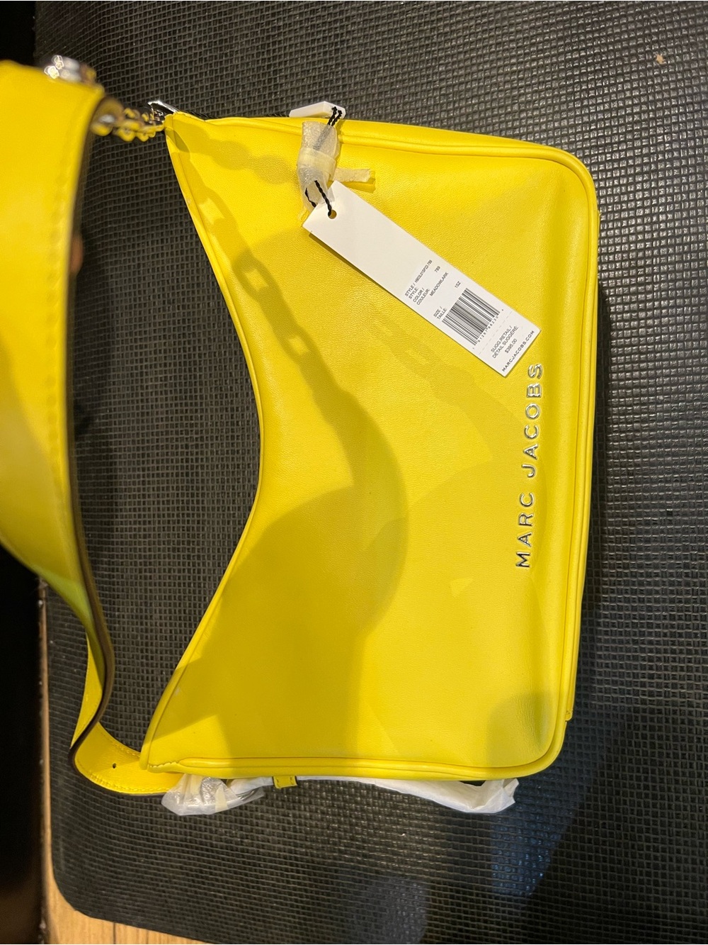 Marc Jacobs Lemon Yellow Shoulder Bag with Chain Detail